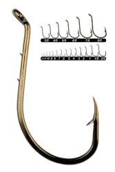 Youvella 1364 Delikli Tırnaklı Papağan Olta İğnesi 100lü Kutu Bronz - Youvella