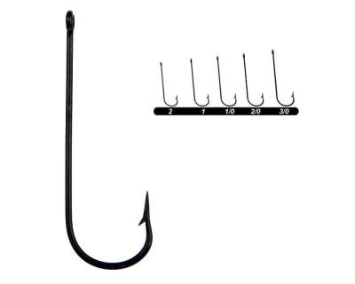 Youvella 1372 Uzun Pala Delikli Lüfer İğnesi 100lü Kutu Siyah - 1