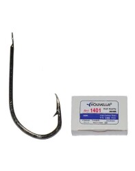 Youvella 1401 Kısa Pala Dövme Olta İğnesi 100lü Kutu Black Nikel - 2