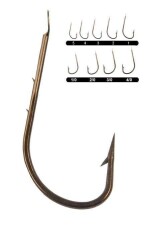 Youvella 1402 Tırnaklı Kısa Pala Dövme Olta İğnesi 100lü Kutu Bronz - Youvella