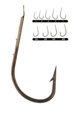 Youvella 1402 Tırnaklı Kısa Pala Dövme Olta İğnesi 100lü Kutu Bronz - 1