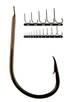 Youvella 1404 Kısa Pala Dövme Papağan Olta İğnesi 100lü Kutu Bronz - 1