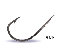 Youvella 1409 Kısa Pala Tırnaklı Olta İğnesi 100lü Kutu Black Nikel - Youvella