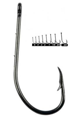 Youvella 1465 Delikli Tırnaklı Papağan Olta İğnesi 100lü Kutu Black Nikel - 1