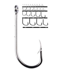 Youvella 1466 Delikli Tırnaklı Papağan Olta İğnesi 100lü Kutu Nikel - 2