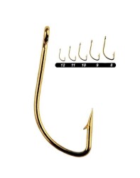 Youvella 16962 Delikli Düz Kısa Pala Olta İğnesi 100lü Kutu Sarı - 2