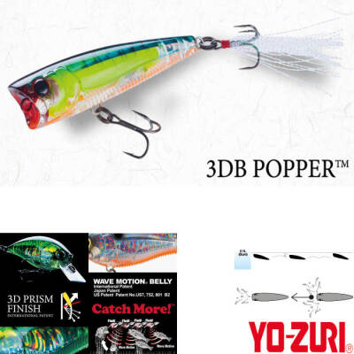 Yozuri 3DB Popper Floating Sahte Balığı - 1