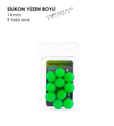 YÜZEN BOYLİ POP-UP UV YEŞİL 14MM 10P - ALESTA